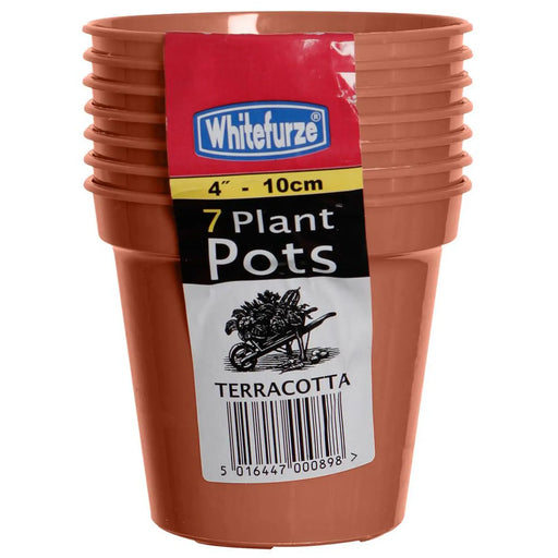 Whitefurze 4Inch Plant Pot 7pk