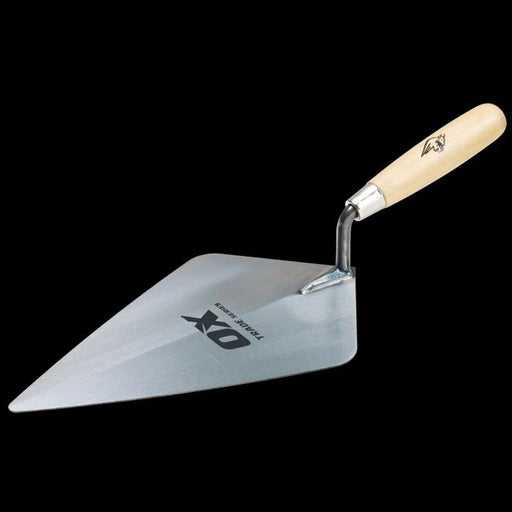 OX Tools OX Trade Brick Trowel London - Wooden Handle - 280mm / 11in