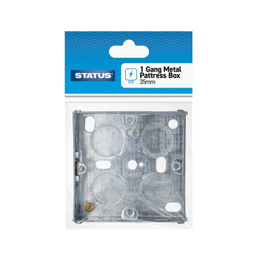 Status 35mm 1 Gang Metal Patt Box