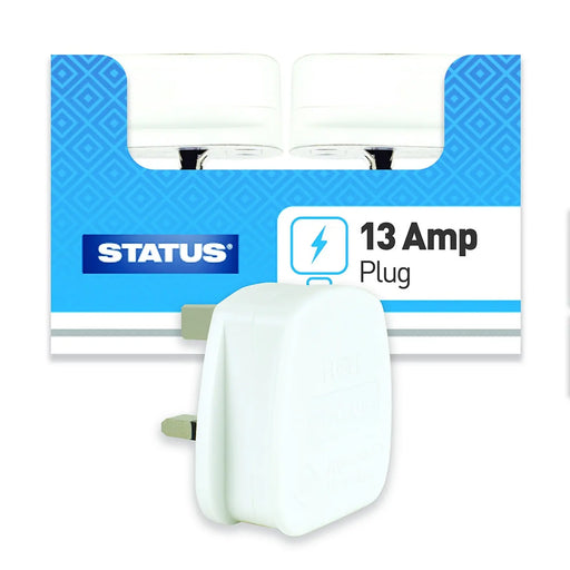 Status 13 Amp White Plug