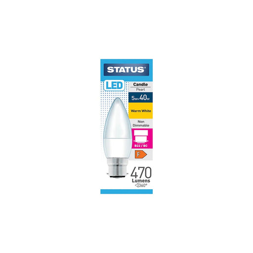 Status BC Candle Warm White 40W