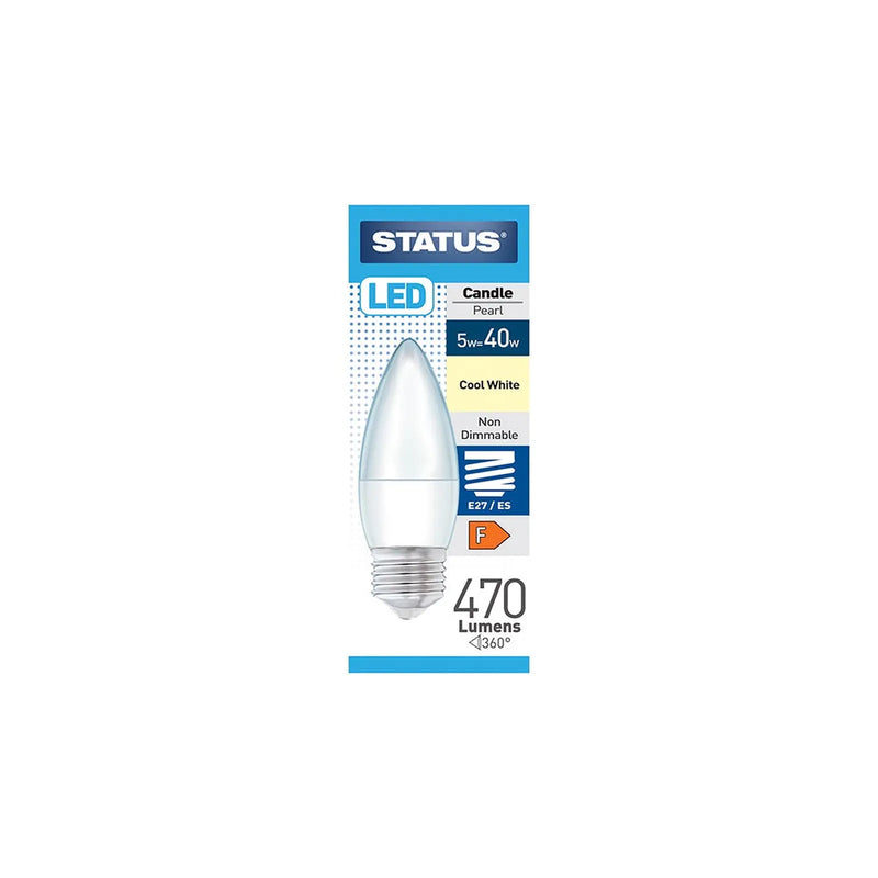 Status Candle Cool White 40w Large Screw