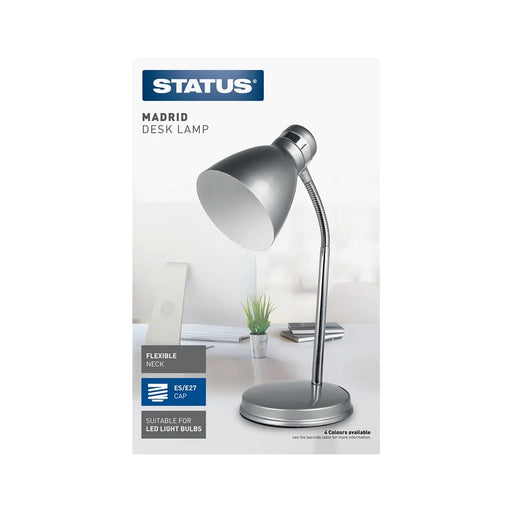 Status Madrid Desk Lamp - Silver