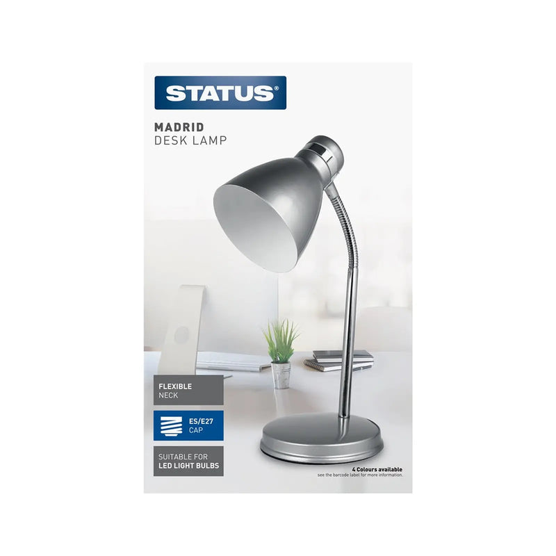 Status Madrid Desk Lamp - Silver