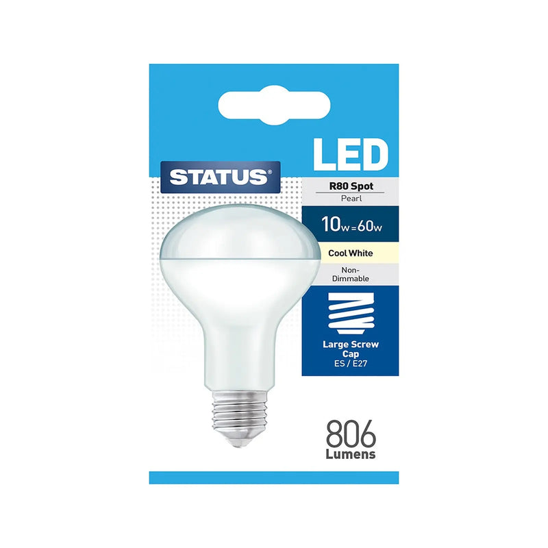 Status R80 10W  Cool White Large Screw