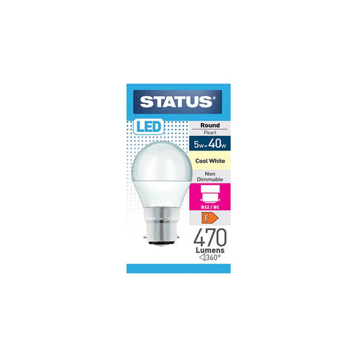 Status LED Round 40w Cool White BC