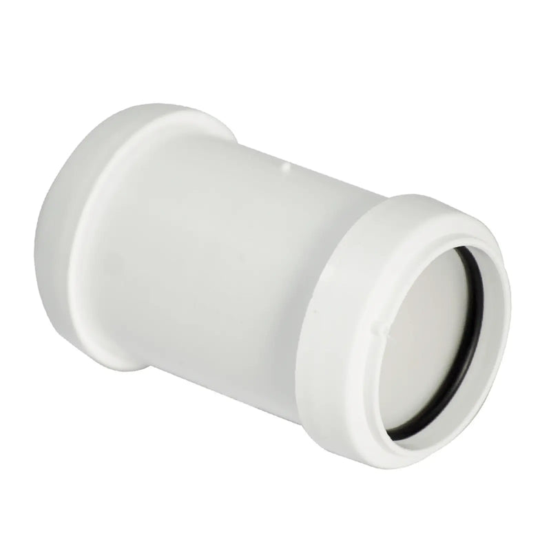 Floplast pushfit waste coupling 40mm white WP08
