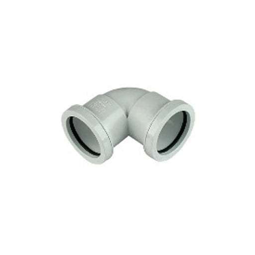 Floplast pushfit waste 90 degree knuckle 40mm white WP11