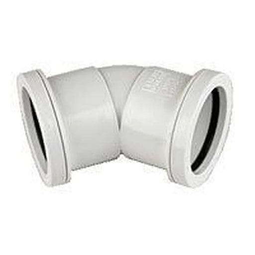 Floplast pushfit waste 135 degree obtuse bend 32mm white WP18