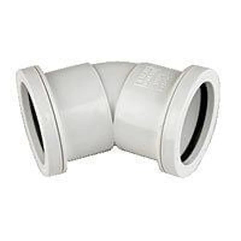 Floplast pushfit waste 135 degree obtuse bend 32mm white WP18