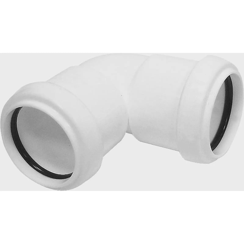 Floplast pushfit waste 90 degree knuckle 32mm white WP10