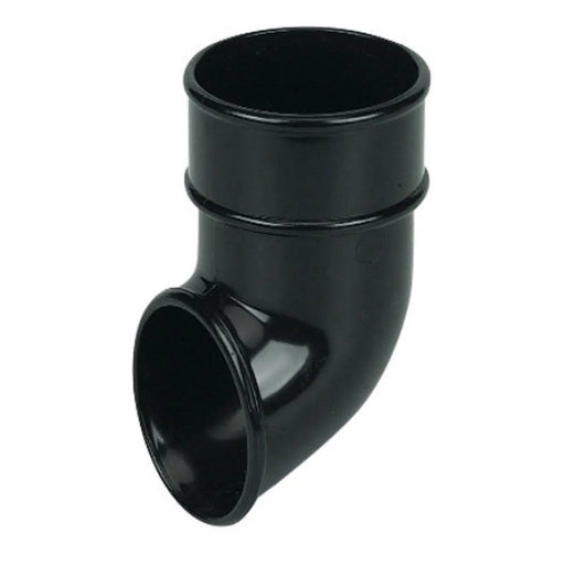 Floplast 68mm round pipe shoe black RB3