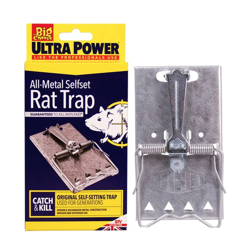 BIG CHEESE Self Set All Metal Rat Trap
