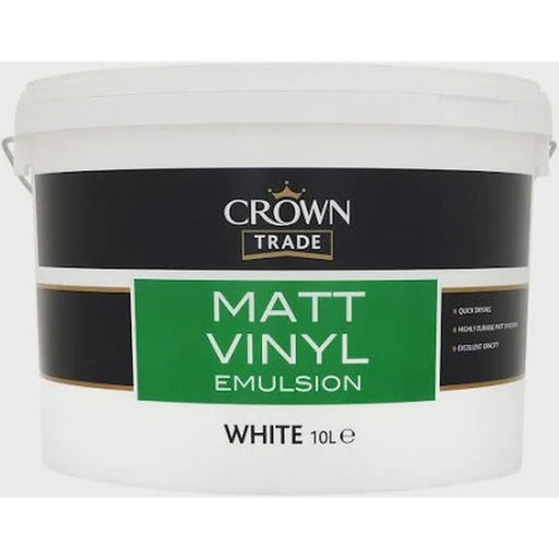 Crown Trade Vinyl Matt Emultion White 10l