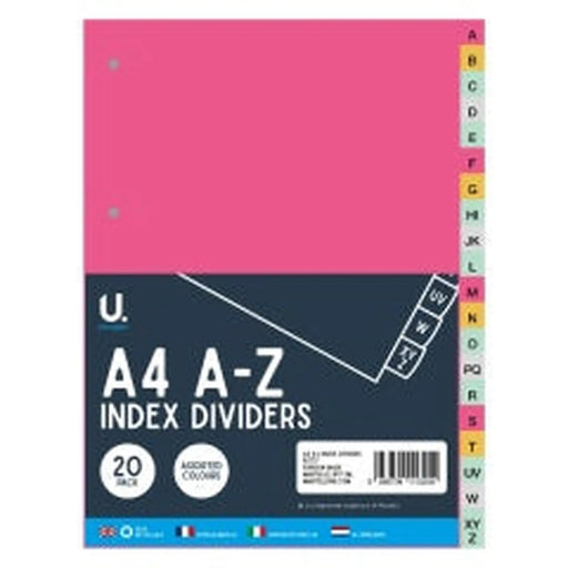 U.Mailing A4 A-Z Index Dividers 20pk