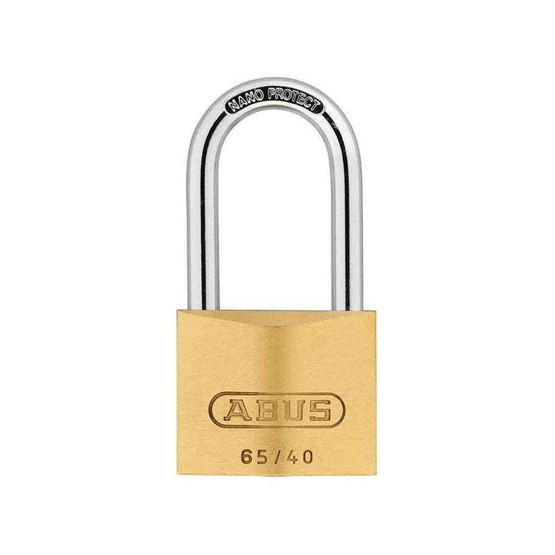 ABUS Mechanical Brass Padlock with Long Shackle