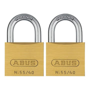 ABUS Mechanical Brass Padlocks Twin Pack Heavy Duty