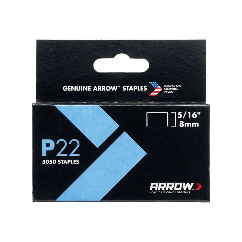 Arrow P22 Heavy Duty Staples 8mm Pack of 5050