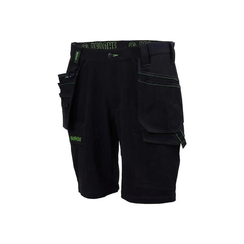 Apache Black Stretch Holster Shorts with Heavy Duty Design