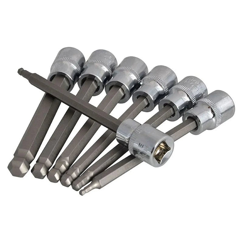 BlueSpot Tools 3/8in Drive Extra Long Hex Ball Socket Set