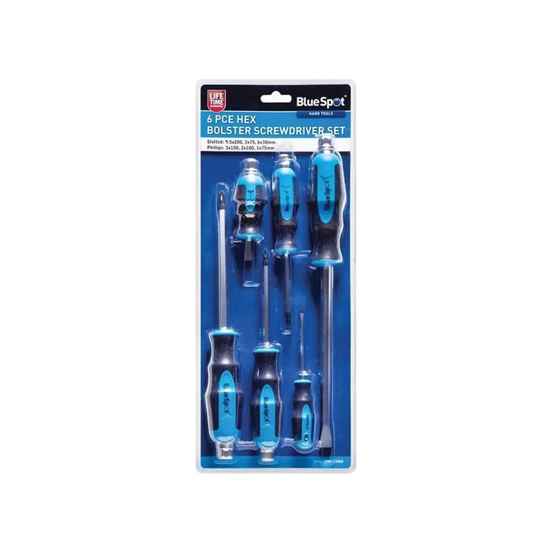BlueSpot Tools Hex Bolster Screwdriver Set