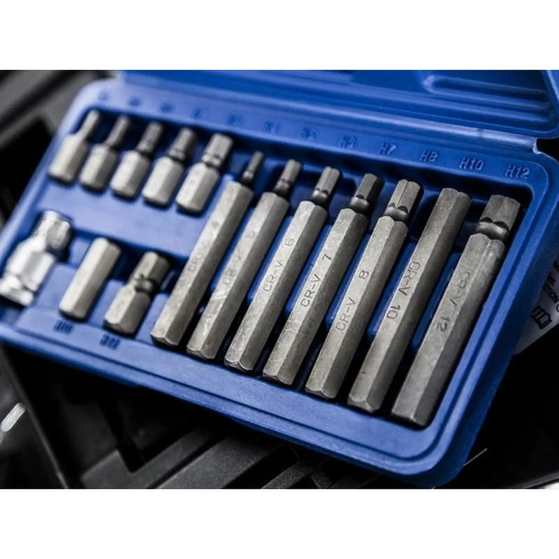 BlueSpot Tools 15 Piece Hex Bit Set