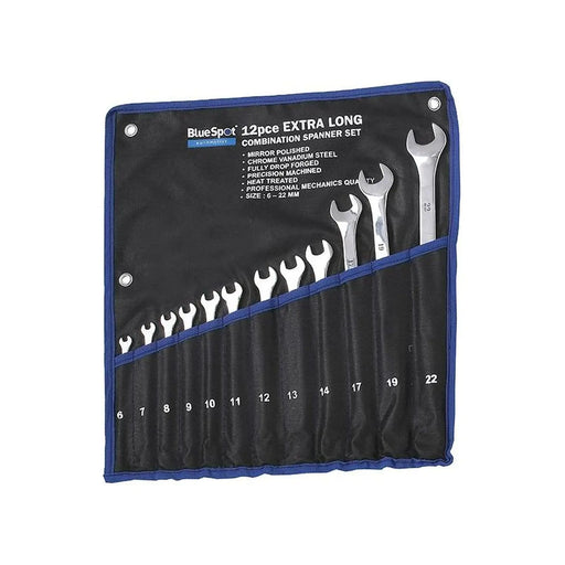 BlueSpot Tools Extra Long Combination Spanner Set