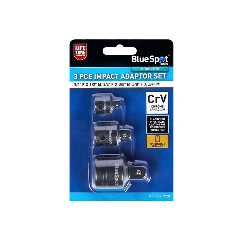 BlueSpot Tools Impact Adaptor Set 3 Piece Heavy Duty