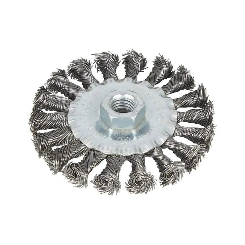 BlueSpot Tools Flat Twist Knot Wire Wheel 100mm