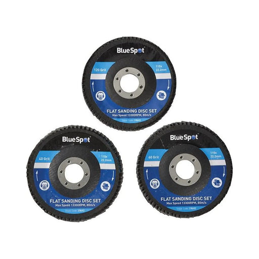 BlueSpot Tools Sanding Flap Disc Set 115mm Heavy Duty