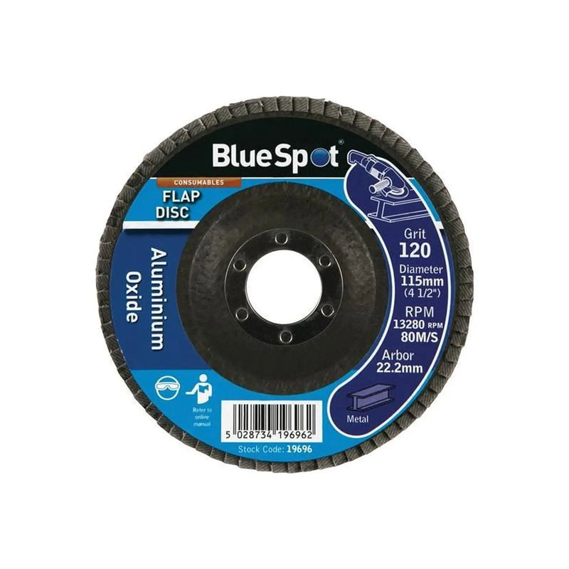 BlueSpot Tools Sanding Flap Disc 115mm 120 Grit