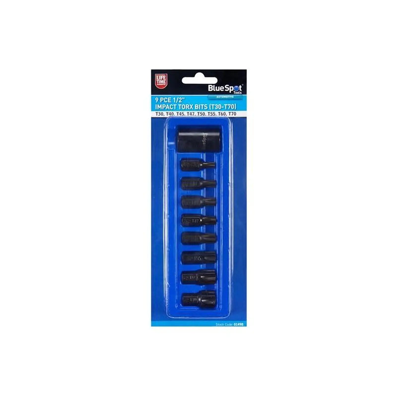 BlueSpot Tools 1/2in Impact TORX Bit Set