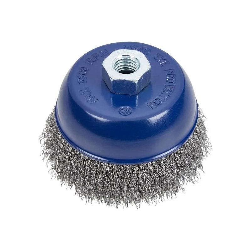 BlueSpot Tools Steel Wire Cup Brush 100mm for Grinders