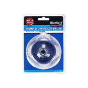 BlueSpot Tools Steel Wire Cup Brush 100mm for Grinders