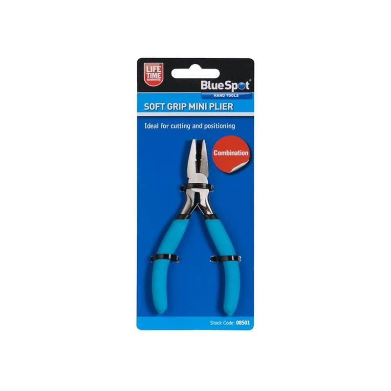 BlueSpot Tools Soft Grip Mini Combination Pliers