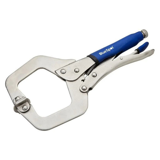 BlueSpot Tools Locking C-Clamp with Swivel Pads 11in