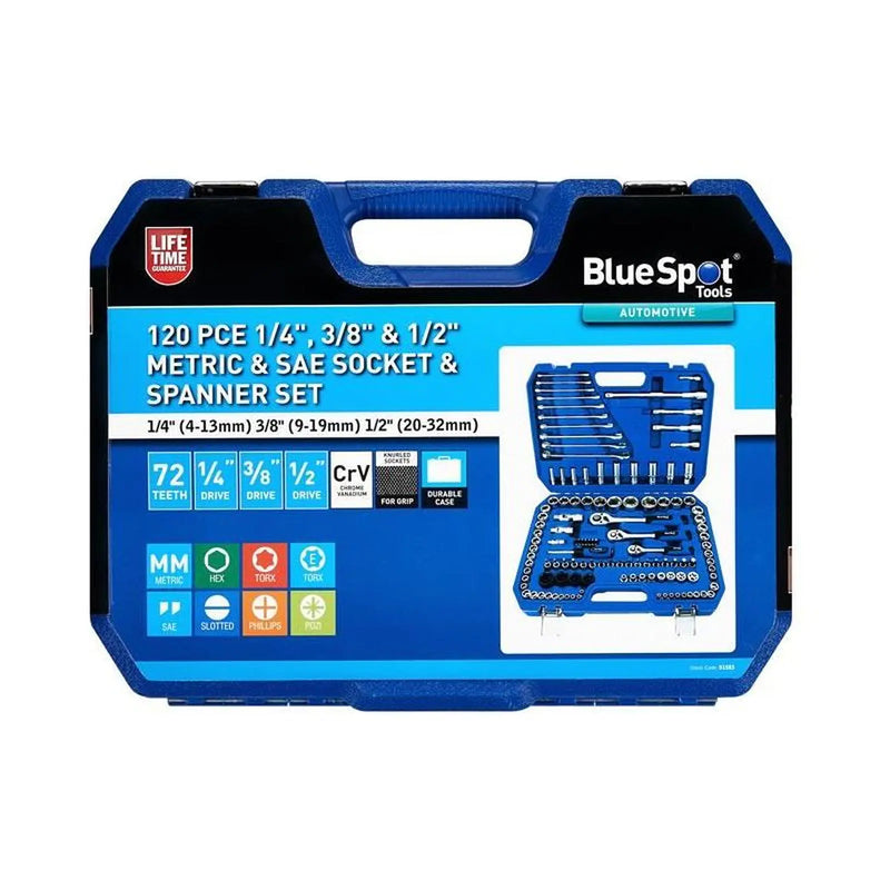 BlueSpot Tools 120 Piece Heavy Duty Socket Set