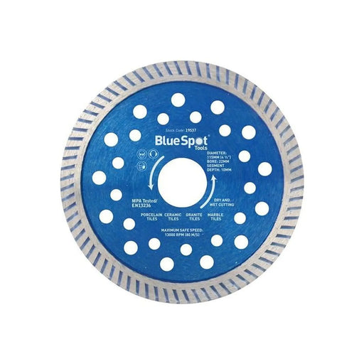 BlueSpot Tools Turbo Cutting Disc 115mm Heavy Duty