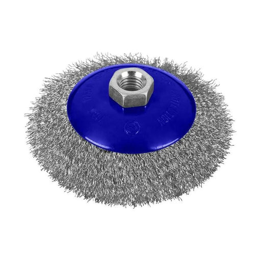 BlueSpot Tools Steel Bevel Wire Cup Brush 115mm