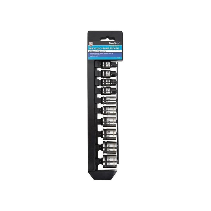 BlueSpot Tools 3/8in Drive Spline Socket Set