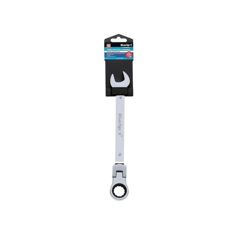 BlueSpot Tools 180° Flexible Head Ratchet Spanner