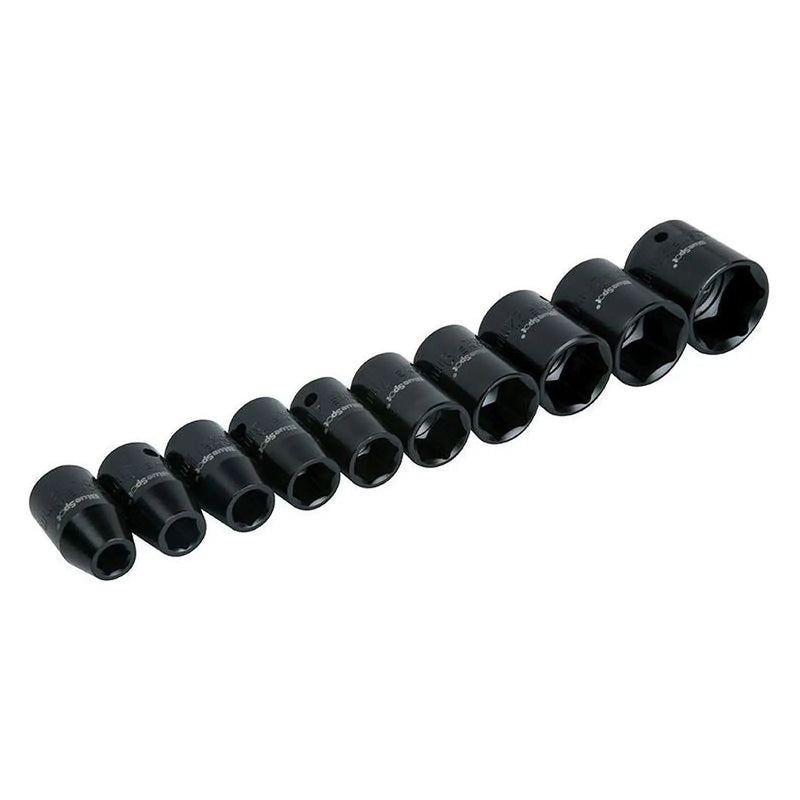 BlueSpot Tools 1/2in Metric Impact Socket Set 10 Piece
