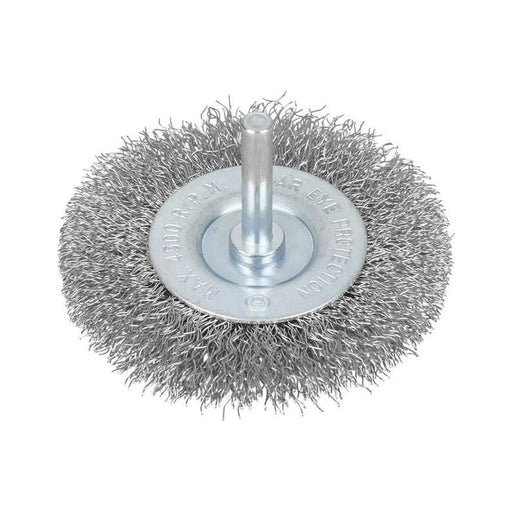 BlueSpot Tools Flat Steel Wire Wheel Brush 75mm