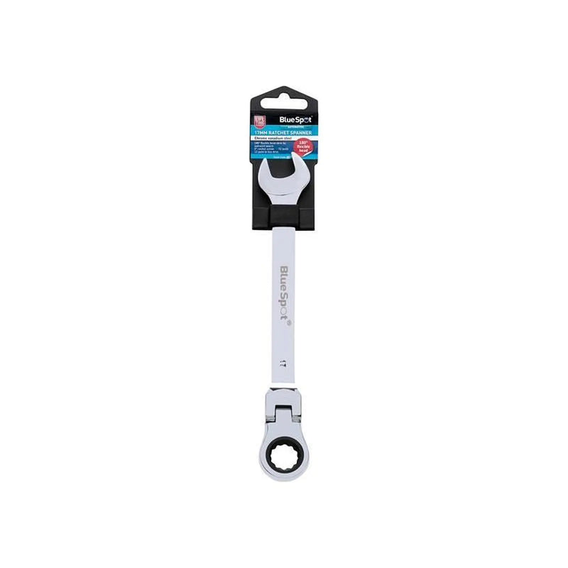 BlueSpot Tools 180° Flexible Head Ratchet Spanner 17mm