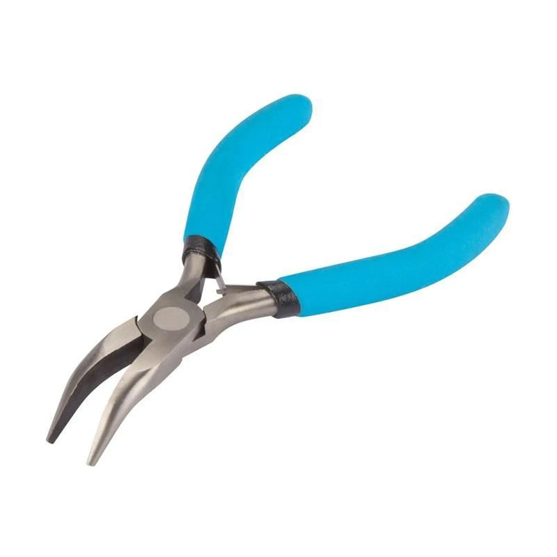 BlueSpot Tools Soft Grip Mini Bent Nose Pliers