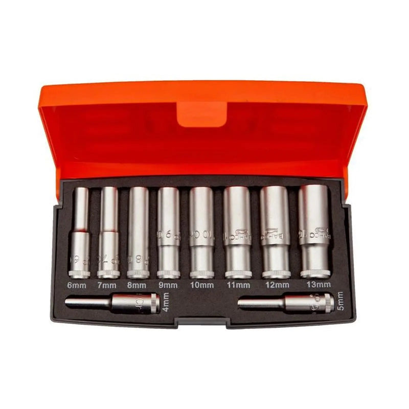 Bahco S0810L 1/4in Drive Deep Socket Set