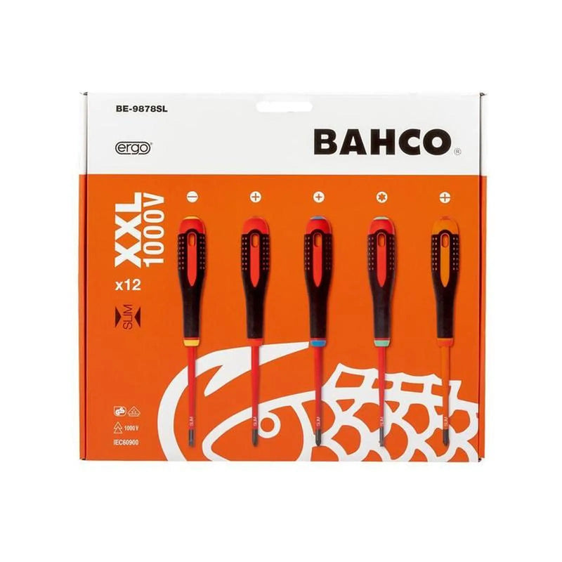 Bahco BE-9878SL ERGO Slim VDE Insulated Screwdriver Set