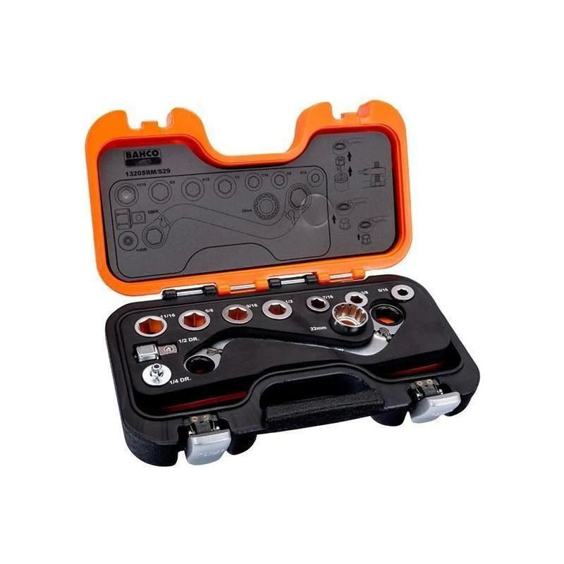 Bahco 29 Piece S Type Ratchet Ring Wrench Set