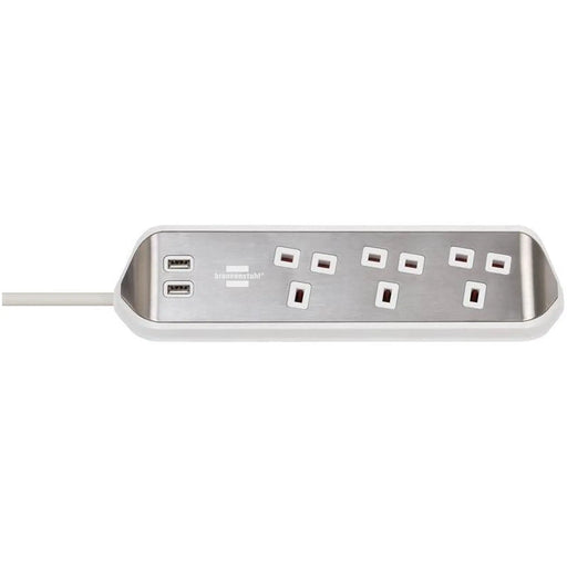 Brennenstuhl estilo Corner Extension Lead 240V 3-Gang 13A White 2m