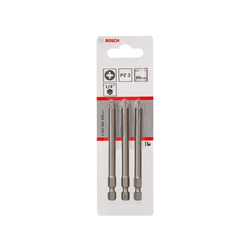 Bosch Powertool Accessories PZ2 Screwdriver Bit Pack of 3